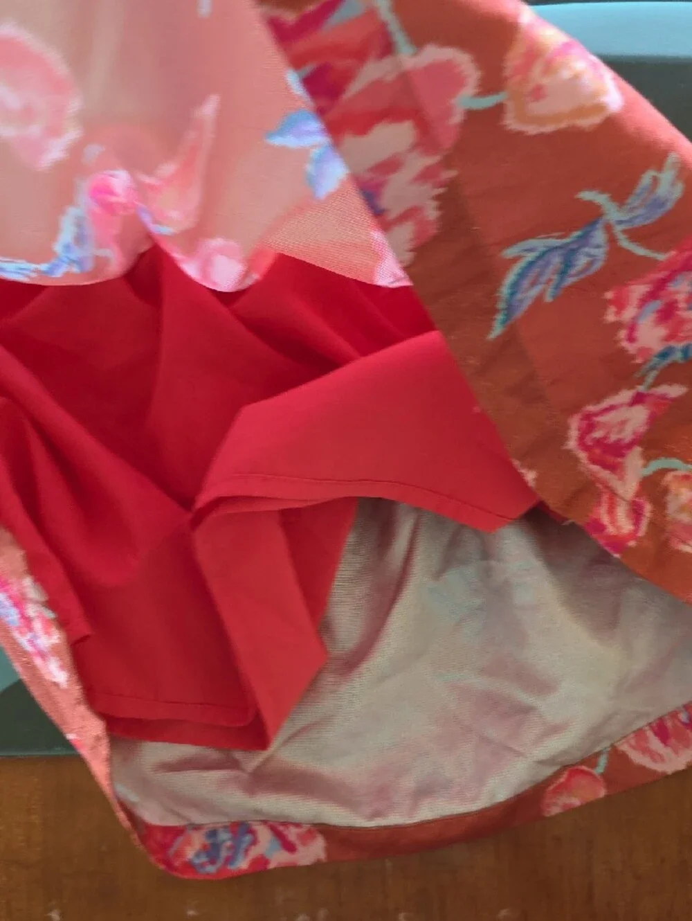 Gymboree Rust Skirt with Pink and Blue Accents